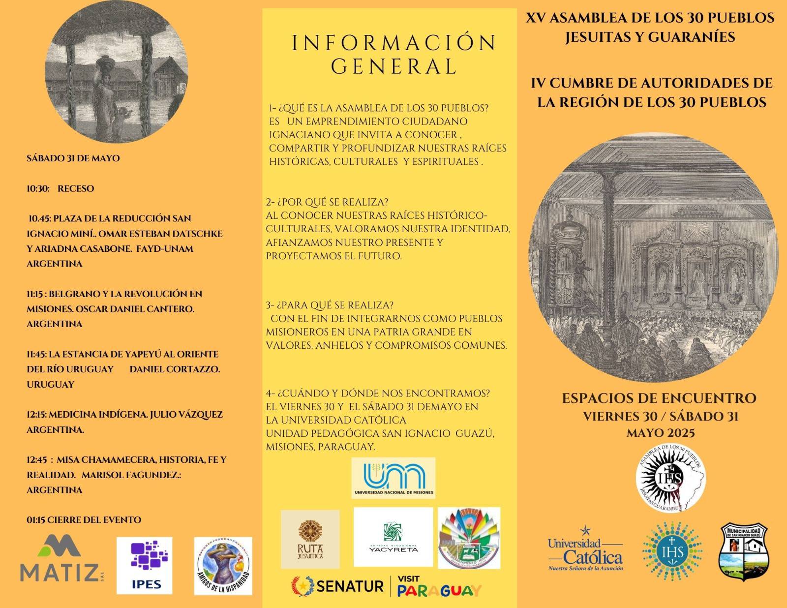 EXITOSA XV ASAMBLEA DE LOS 30 PUEBLOS JESUITAS Y GUARANÍES Y III CUMBRE DE AUTORIDADES